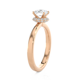 1 1/5 ctw Round Lab Grown Diamond Halo Engagement Ring