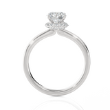 1 1/5 ctw Round Lab Grown Diamond Halo Engagement Ring