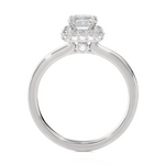 Emerald-Cut Lab Grown Diamond Halo Engagement Ring