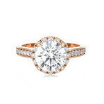 1 7/8 ctw Round Lab Grown Diamond Side Stone Engagement Ring