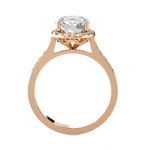 1 7/8 ctw Round Lab Grown Diamond Side Stone Engagement Ring