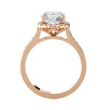 1 7/8 ctw Round Lab Grown Diamond Side Stone Engagement Ring