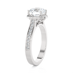 1 7/8 ctw Round Lab Grown Diamond Side Stone Engagement Ring