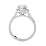 1 7/8 ctw Round Lab Grown Diamond Side Stone Engagement Ring