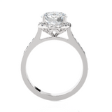 1 7/8 ctw Round Lab Grown Diamond Side Stone Engagement Ring