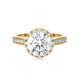1 7/8 ctw Round Lab Grown Diamond Side Stone Engagement Ring