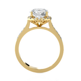 1 7/8 ctw Round Lab Grown Diamond Side Stone Engagement Ring