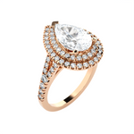 2 1/4 ctw Pear-Shaped Lab Grown Diamond Halo Engagement Ring