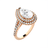 2 1/4 ctw Pear-Shaped Lab Grown Diamond Halo Engagement Ring