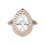 2 1/4 ctw Pear-Shaped Lab Grown Diamond Halo Engagement Ring