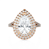 2 1/4 ctw Pear-Shaped Lab Grown Diamond Halo Engagement Ring