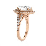 2 1/4 ctw Pear-Shaped Lab Grown Diamond Halo Engagement Ring