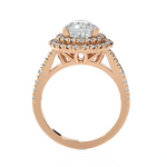 2 1/4 ctw Pear-Shaped Lab Grown Diamond Halo Engagement Ring