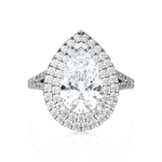 2 1/4 ctw Pear-Shaped Lab Grown Diamond Halo Engagement Ring