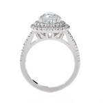 2 1/4 ctw Pear-Shaped Lab Grown Diamond Halo Engagement Ring