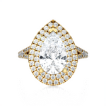 2 1/4 ctw Pear-Shaped Lab Grown Diamond Halo Engagement Ring