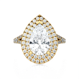 2 1/4 ctw Pear-Shaped Lab Grown Diamond Halo Engagement Ring