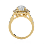 2 1/4 ctw Pear-Shaped Lab Grown Diamond Halo Engagement Ring