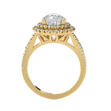 2 1/4 ctw Pear-Shaped Lab Grown Diamond Halo Engagement Ring