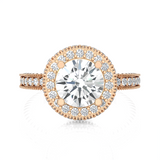 2 1/4 ctw Round Lab Grown Diamond Halo Engagement Ring