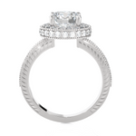 2 1/4 ctw Round Lab Grown Diamond Halo Engagement Ring