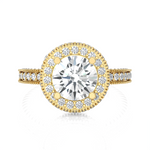 2 1/4 ctw Round Lab Grown Diamond Halo Engagement Ring