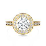 2 1/4 ctw Round Lab Grown Diamond Halo Engagement Ring