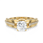 1 3/4 ctw Round Lab Grown Diamond Side Stone Engagement Ring