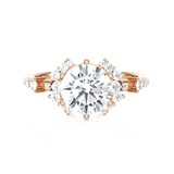 1 3/4 ctw Round Lab Grown Diamond Side Stone Engagement Ring