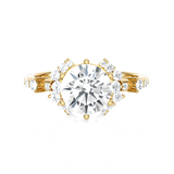 1 3/4 ctw Round Lab Grown Diamond Side Stone Engagement Ring