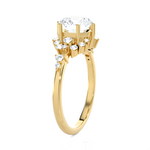 1 3/4 ctw Round Lab Grown Diamond Side Stone Engagement Ring