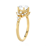 1 3/4 ctw Round Lab Grown Diamond Side Stone Engagement Ring