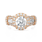 2 1/3 ctw Round Lab Grown Diamond Halo Engagement Ring