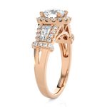 2 1/3 ctw Round Lab Grown Diamond Halo Engagement Ring