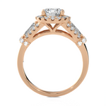 2 1/3 ctw Round Lab Grown Diamond Halo Engagement Ring