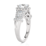 2 1/3 ctw Round Lab Grown Diamond Halo Engagement Ring
