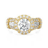 2 1/3 ctw Round Lab Grown Diamond Halo Engagement Ring