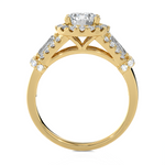2 1/3 ctw Round Lab Grown Diamond Halo Engagement Ring