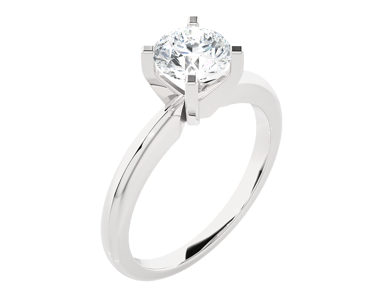 1 ctw Round Lab Grown Diamond Solitaire Engagement Ring
