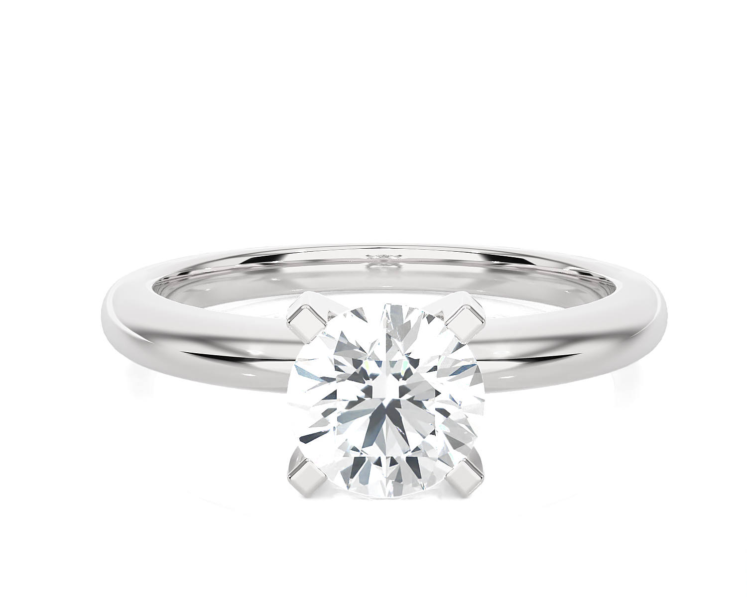 1 ctw Round Lab Grown Diamond Solitaire Engagement Ring