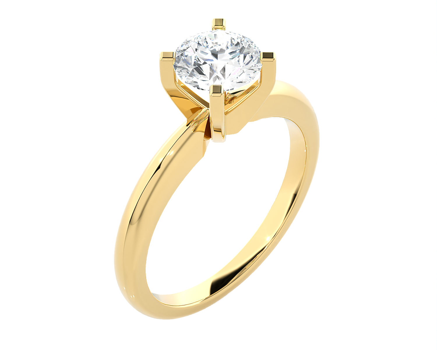 1 ctw Round Lab Grown Diamond Solitaire Engagement Ring