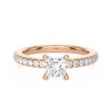 3/4 ctw Round Lab Grown Diamond Side Stone Engagement Ring