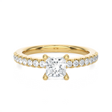 3/4 ctw Round Lab Grown Diamond Side Stone Engagement Ring