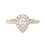 1 1/5 ctw Pear-Shaped Lab Grown Diamond Halo Engagement Ring