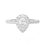 1 1/5 ctw Pear-Shaped Lab Grown Diamond Halo Engagement Ring
