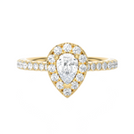 1 1/5 ctw Pear-Shaped Lab Grown Diamond Halo Engagement Ring