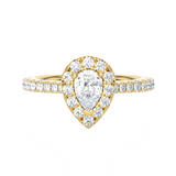 1 1/5 ctw Pear-Shaped Lab Grown Diamond Halo Engagement Ring