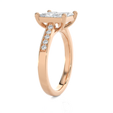 1 3/4 ctw Princess-Cut Lab Grown Diamond Side Stone Engagement Ring