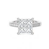 1 3/4 ctw Princess-Cut Lab Grown Diamond Side Stone Engagement Ring