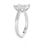 1 3/4 ctw Princess-Cut Lab Grown Diamond Side Stone Engagement Ring